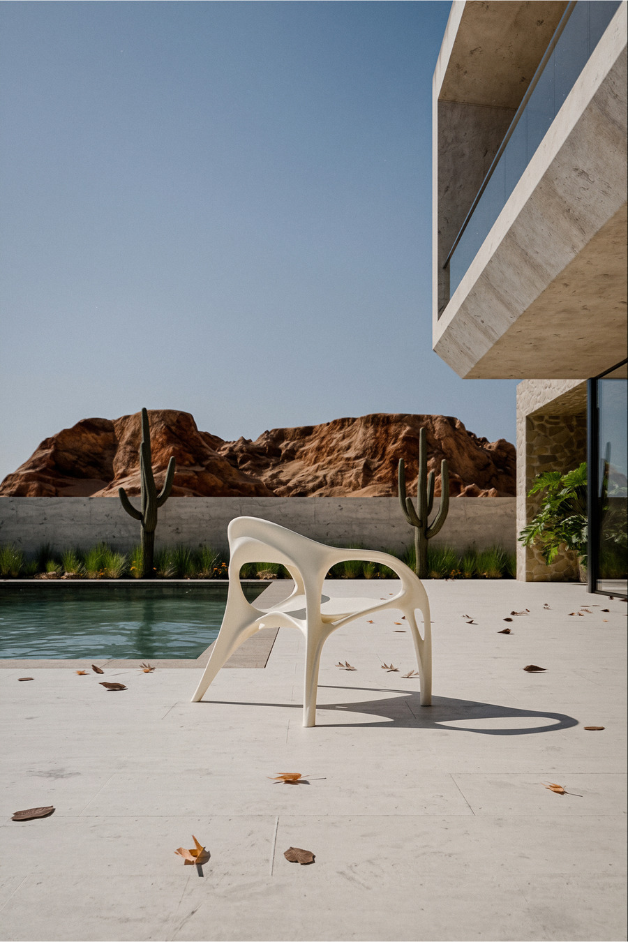 Ilium — lounge chair 3D-printed in ABS and finished by hand